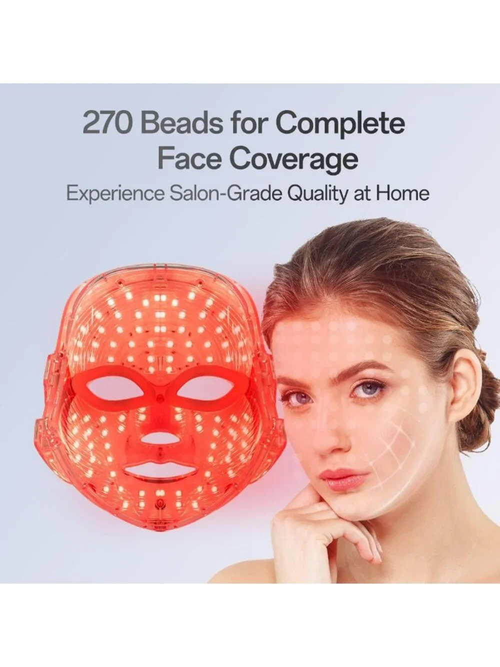 7 Color Red Light Facial Mask - Portable, Cordless At-Home Skincare Device